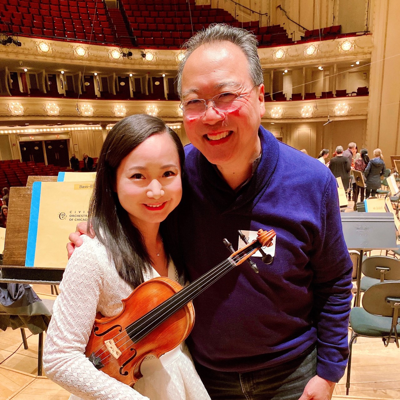 Performing with Yo-Yo Ma at Symphony Center